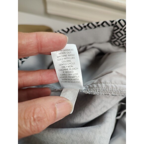 J.Jill Womens Size 10 Essential Slim  Ankle Pants White Black Pull On Pockets - Picture 7 of 7